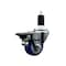 Service Caster 3'' Blue Poly Swivel 1-3/8'' Expanding Stem Caster with Brake SCC-EX20S314-PPUB-BLUE-PLB-138 - alternate 1